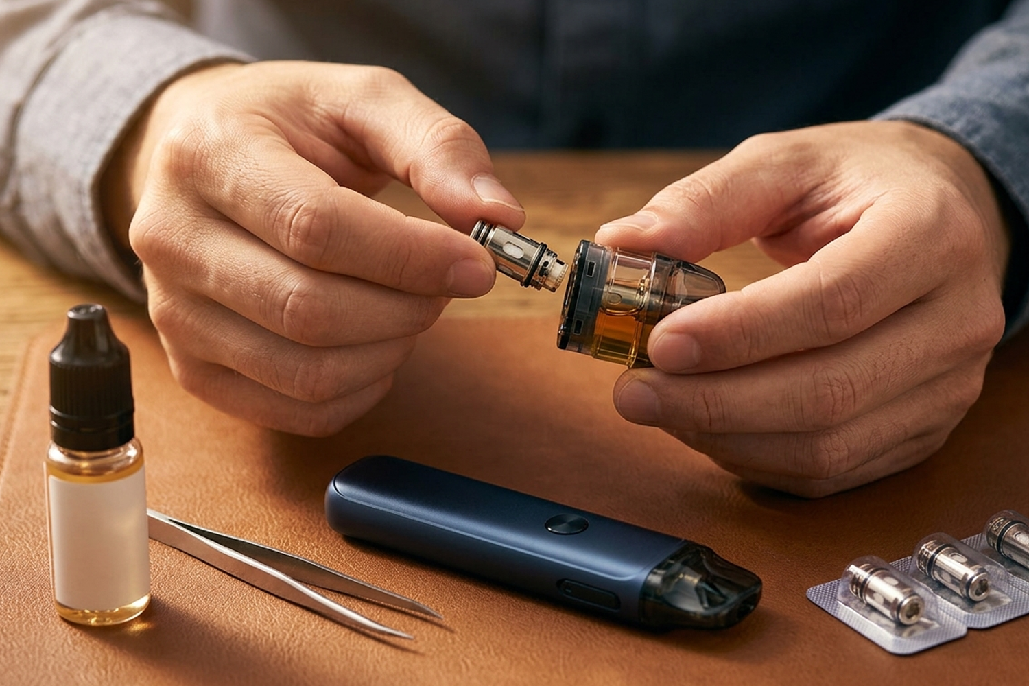 آموزش تعویض کویل و کاتریج ویپ